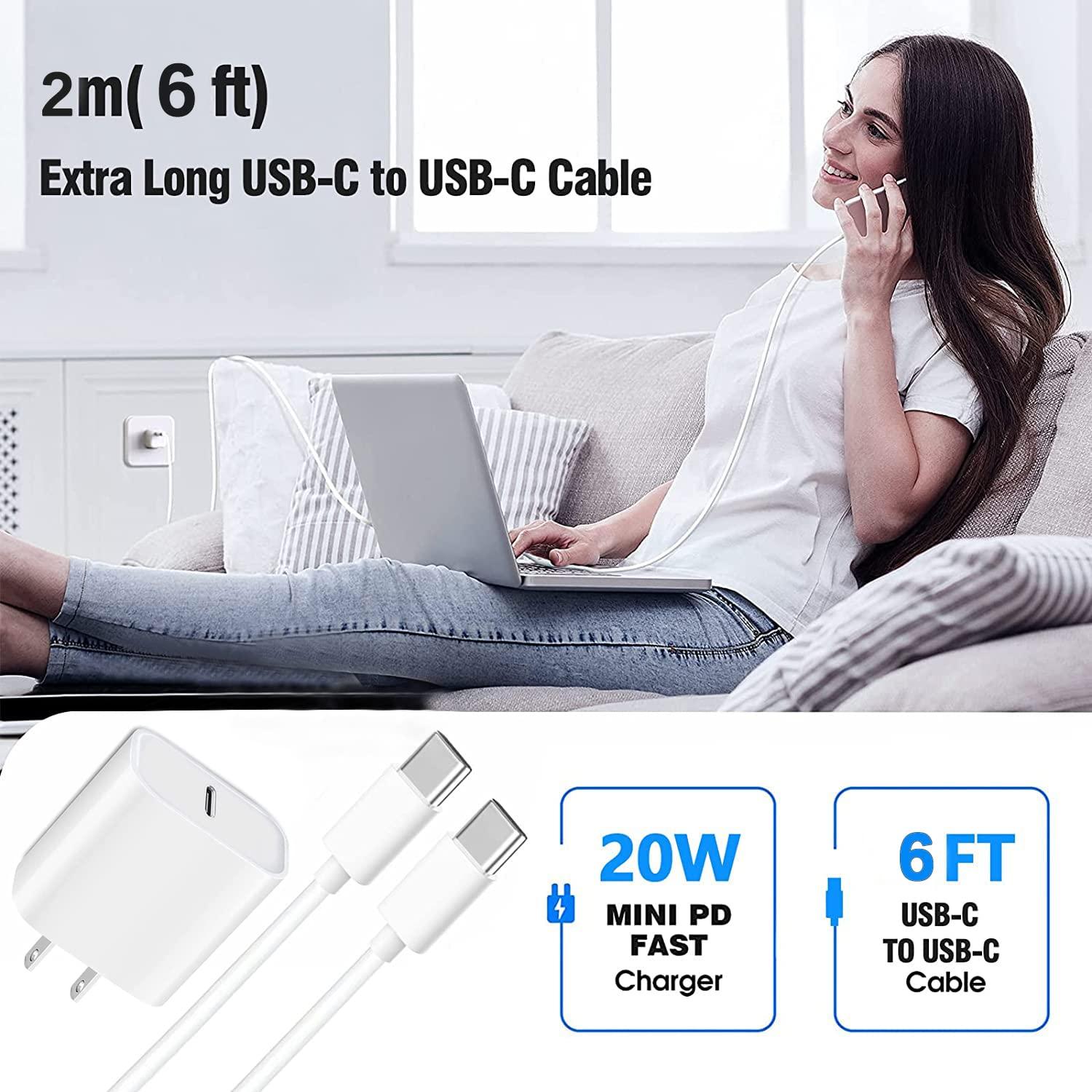 BikeAnything USB C Fast Charger for iPad Pro 13/12.9/11 in 2025/2024/2022/2021/2020/2018,iPad 10/11th(A16),iPad Air 4th/5th,iPad mini 6/7th,iPad Charger Fast Charging Wall Charger Block with 6FT USB C to C Cable