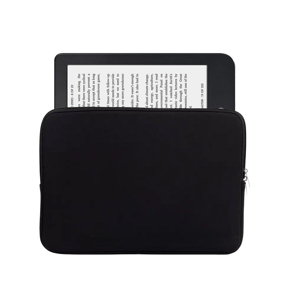 eMorevalue Neoprene 6-7 Inch E-Reader Sleeve for 6.8 Kindle Paperwhite/Paperwhite Kids/Paperwhite Signature Edition / 6\" Kobo Clara HD, Kobo Nia/Fire 7 / iPad Mini 6, ebook Reader Case Bag Pouch Cover