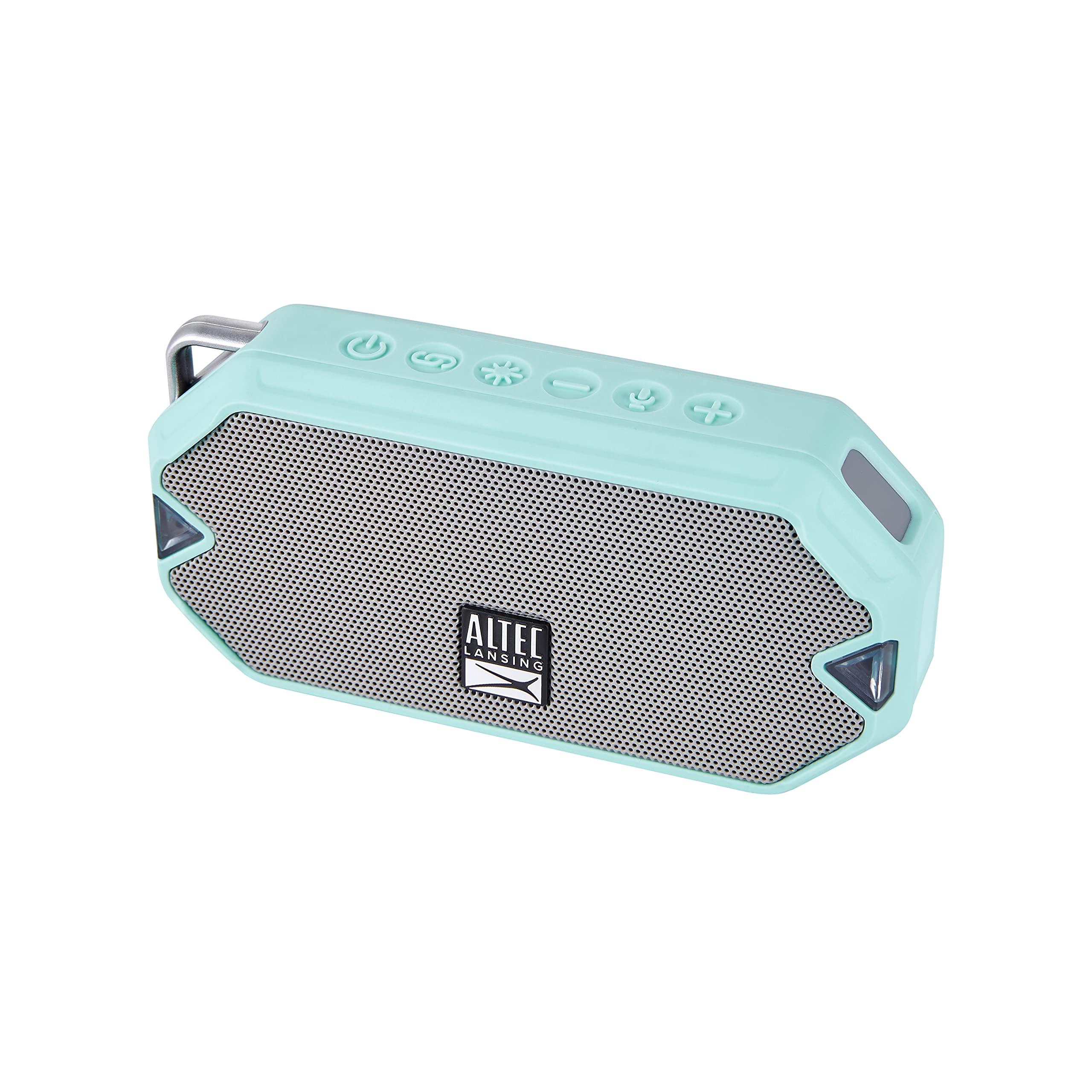 Altec Lansing Altec Lansing - HydraMini Wireless Bluetooth Speaker, IP67 Waterproof USB C Rechargeable Battery with 6 Hours Playtime, Compact, Shockproof, Snowproof, Everything Proof (Mint Green)