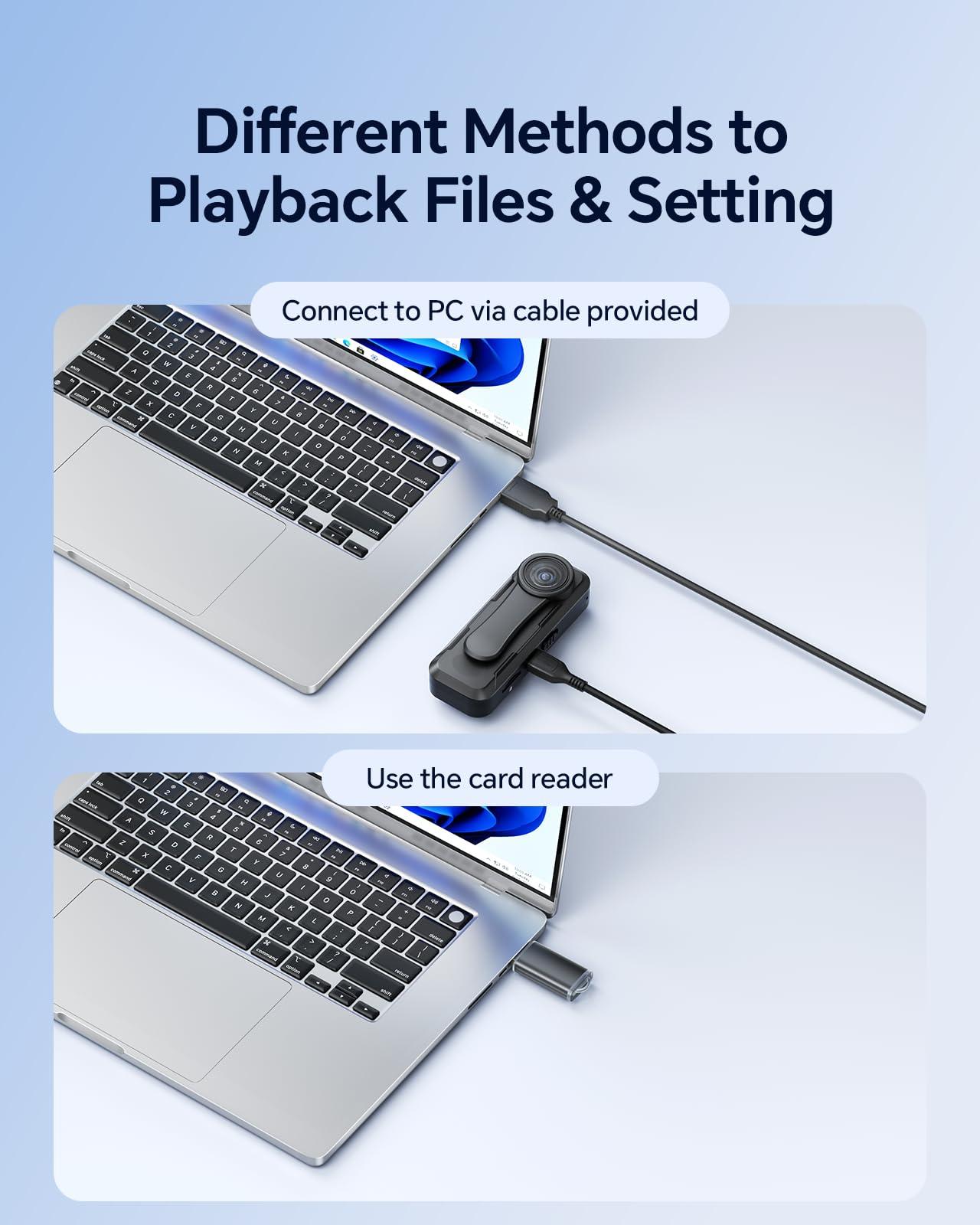 BOBLOV BOBLOV W1 1080P 64GB Body Camera, Wearable Camera Support 90 Minutes with Loop Recording, Easy to Use and Take for Traveling, Walking, Law Enforcement and Outdoors Activities