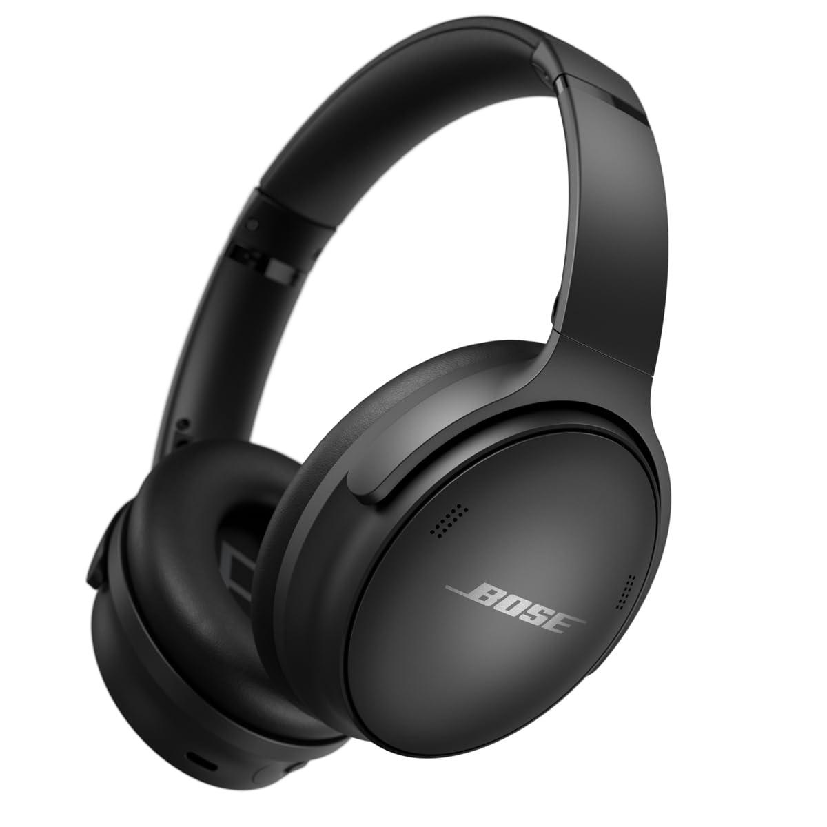 Bose Bose QuietComfort 45 Wireless Bluetooth Noise Cancelling Headphones, Over-Ear Headphones with Microphone, Personalized Noise Cancellation and Sound, Bundle Portable Wireless Charger