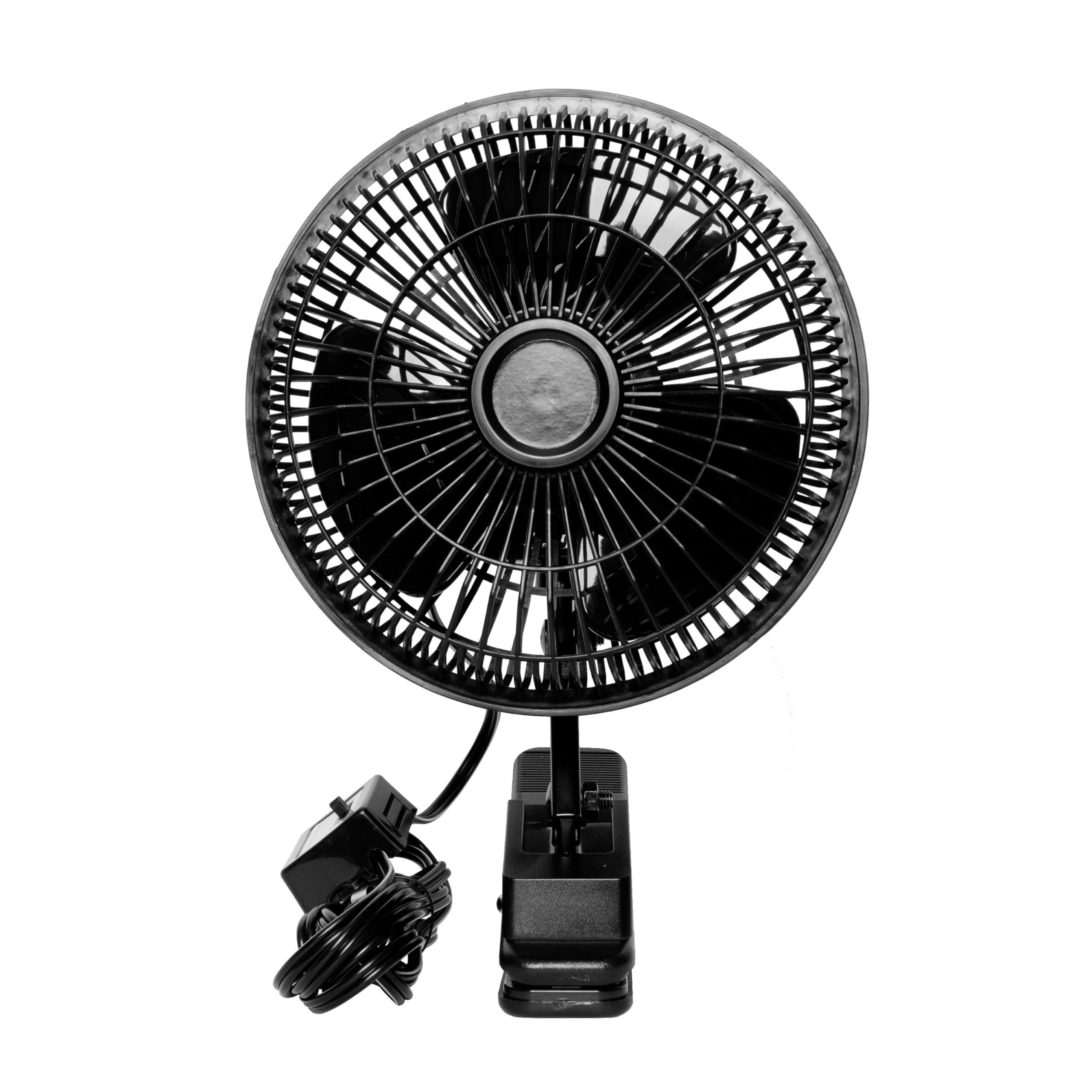 Cat Cat Clip-On Car Fan with Oscillating Design, 12V Portable Fan for Car with Quick Cooling Comfort, Ideal for Most Car Truck Van SUV with No AC