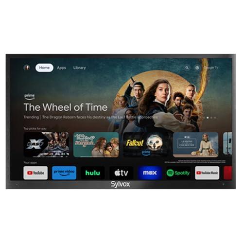 SYLVOX SYLVOX Outdoor TV, 43 inch Smart TV Waterproof Outdoor TVs, 4K Weatherproof Television for Outside, Support Google Assistant, Chromecast, 1000 nit Brightness Partial Sun (Deck Pro 2.0/2024)