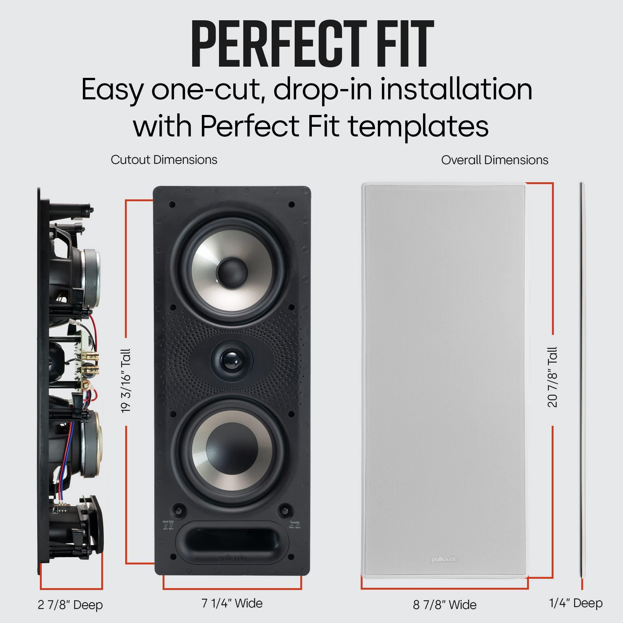 Polk Audio Polk Audio 265RT Sound Wall Mount Speakers, Black/White 255C-RT Wall Mount Speaker, Black/White