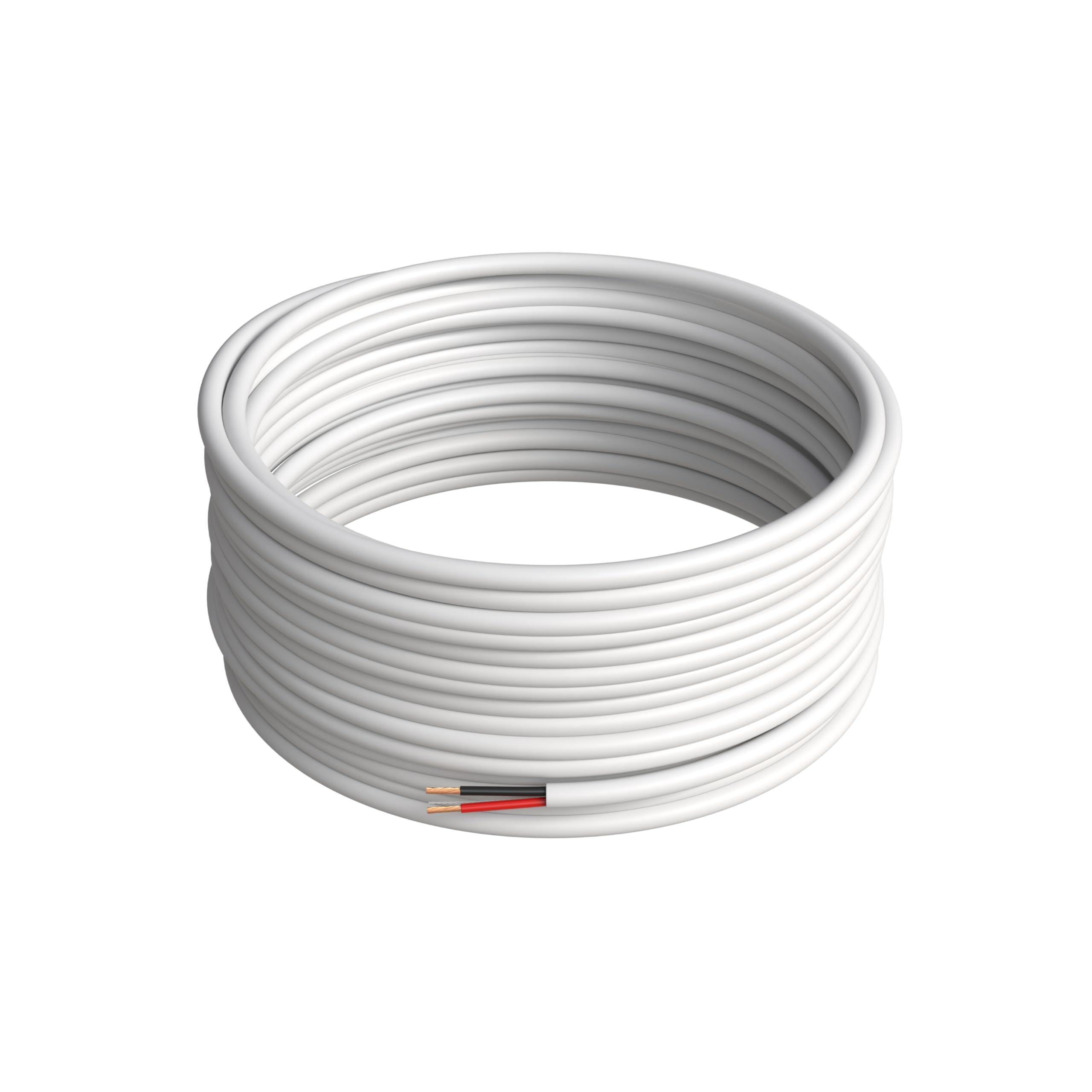 Cables Direct Online Cables Direct Online 100 feet Speaker Wire 18 Gauge CL2 Rated Indoor Low Voltage Copper Clad Aluminum (CCA) 2 Conductors Cable with Easy Pull Box Perfect for in-Wall Installation 18/2
