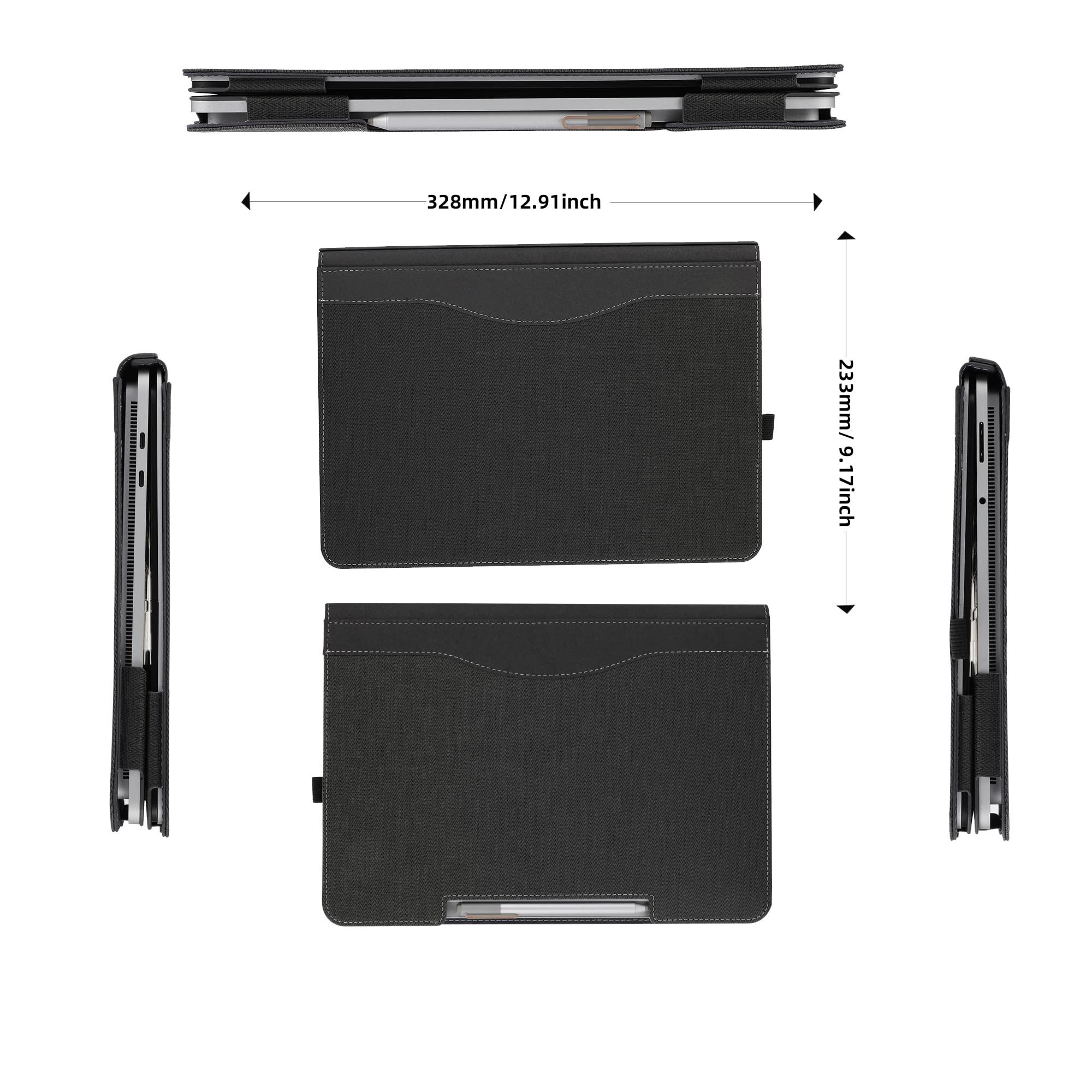 forubar Case Cover for New Microsoft Surface Laptop Studio 2& Laptop Studio Tablet14.4-inch Screen 2-in-1 PU Leather Protective Shell(Surface Laptop Studio, Herringbone Pattern Gray)