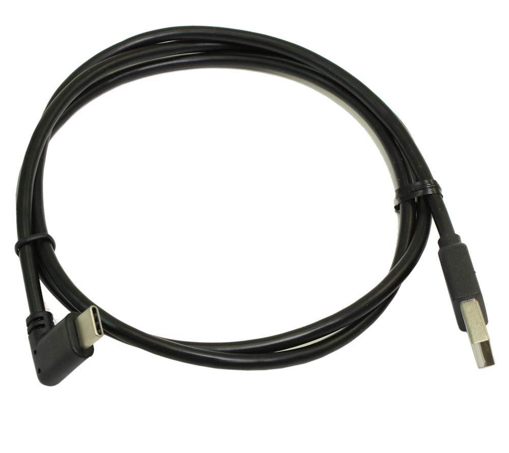My Cable Mart My Cable Mart 3ft USB Type-C 90 Degree Male to Type-A Male Cables, 480Mbps, Black