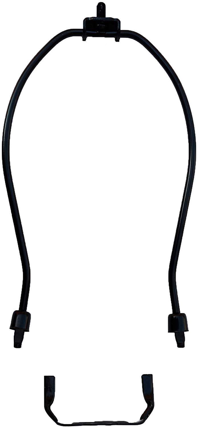 Urbanest Urbanest 8" Heavy Duty Harp Fitter For Lamp Shades with Saddle, Black Nickel