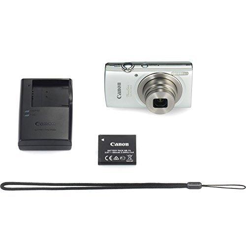 Canon Canon PowerShot ELPH 180 Digital Camera (Silver) with 32GB Memory + Case (Renewed)