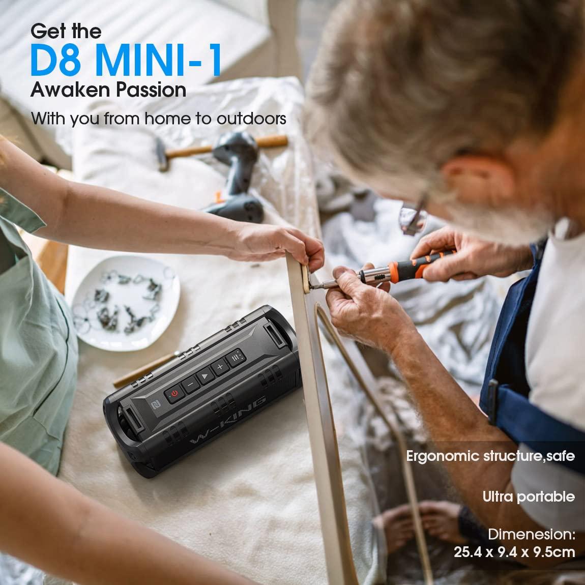 W-KING W-KING Bluetooth Speaker, 30W RMS(60W Peak) Portable Wireless Loud Speakers, IPX6 Waterproof Outdoor Speaker Boombox, 24H, EQ, AUX, TF Card, USB Playback, Powerful Speaker for Home, Party, Camping