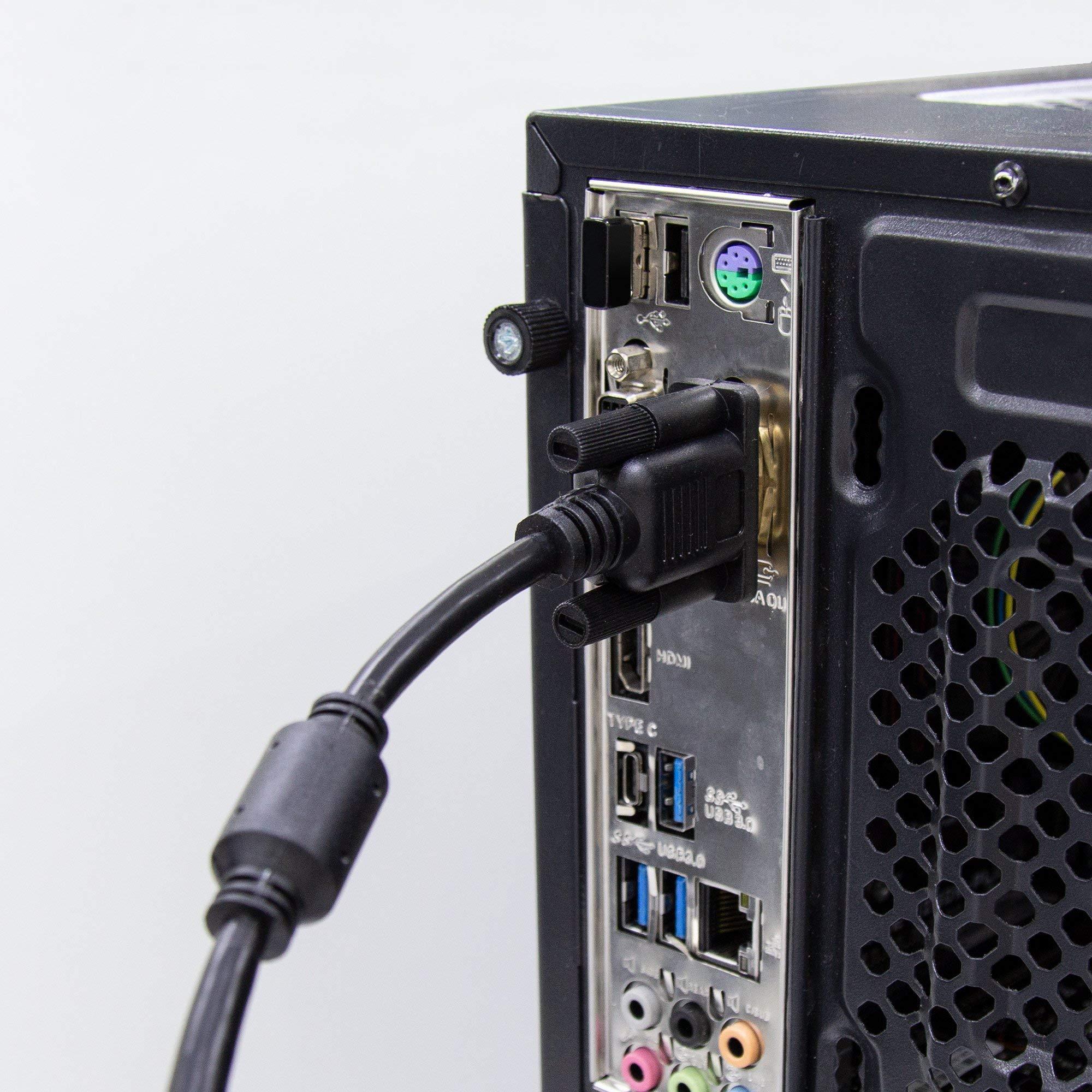 Cable Matters Cable Matters 1-Pack VGA to VGA Cable with Ferrites (SVGA Cable) 10 Feet & 2-Pack 16 AWG Heavy Duty 3 Prong Computer Monitor Power Cord (NEMA 5-15P to IEC C13)