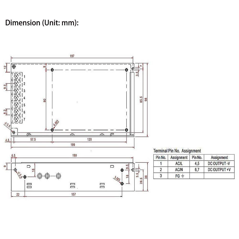 ATO.COM ATO Switching Power Supply AC to DC 5V/12V/24V/48V 100W Universal Regulated Switching Converter, for LED Light Strips, Computers, Printers (DC 5V 20A 100W)
