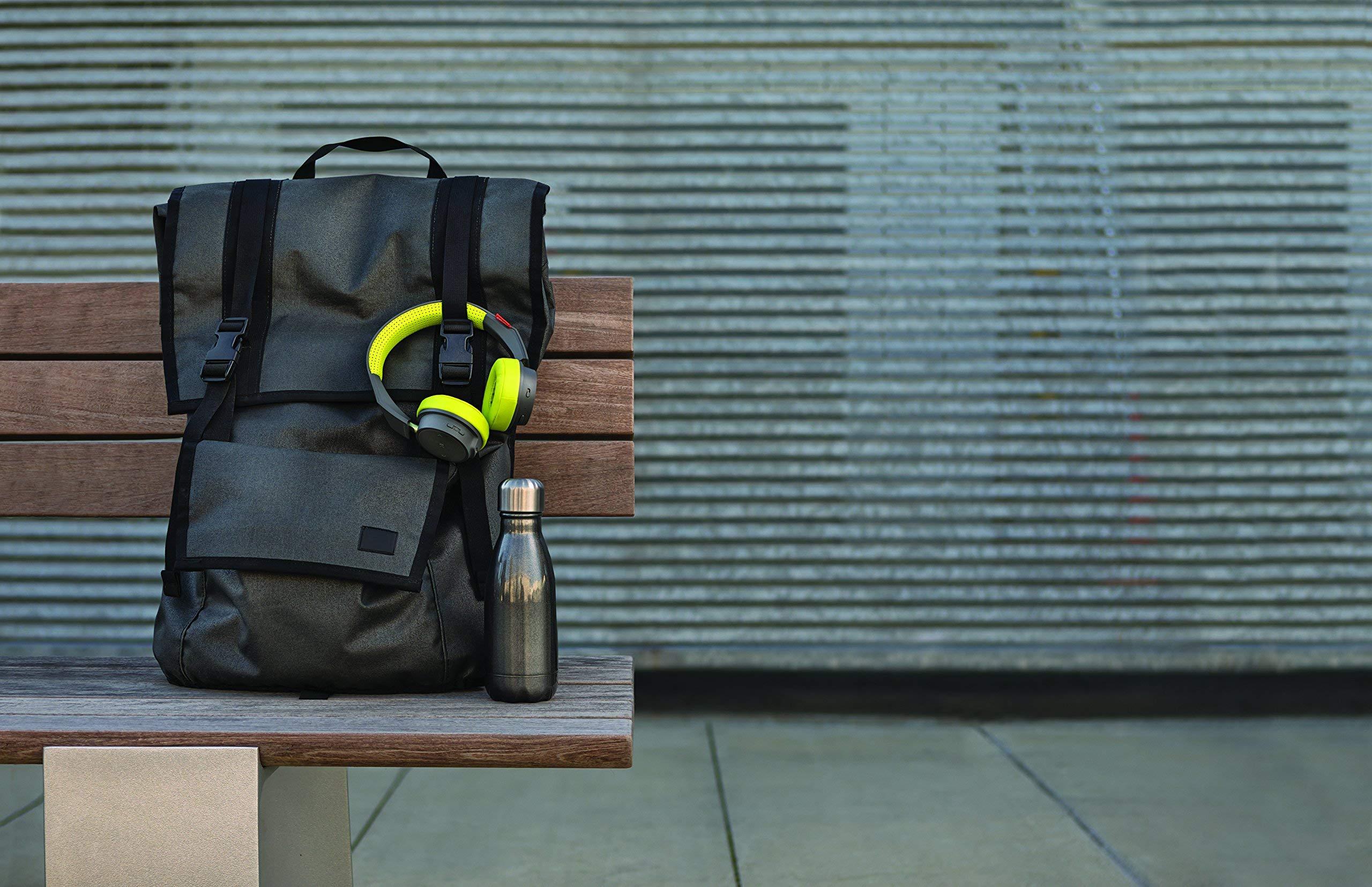 Plantronics Plantronics BackBeat 505 On-Ear Wireless Sport Headphones Headset (Grey/Green) (Renewed)