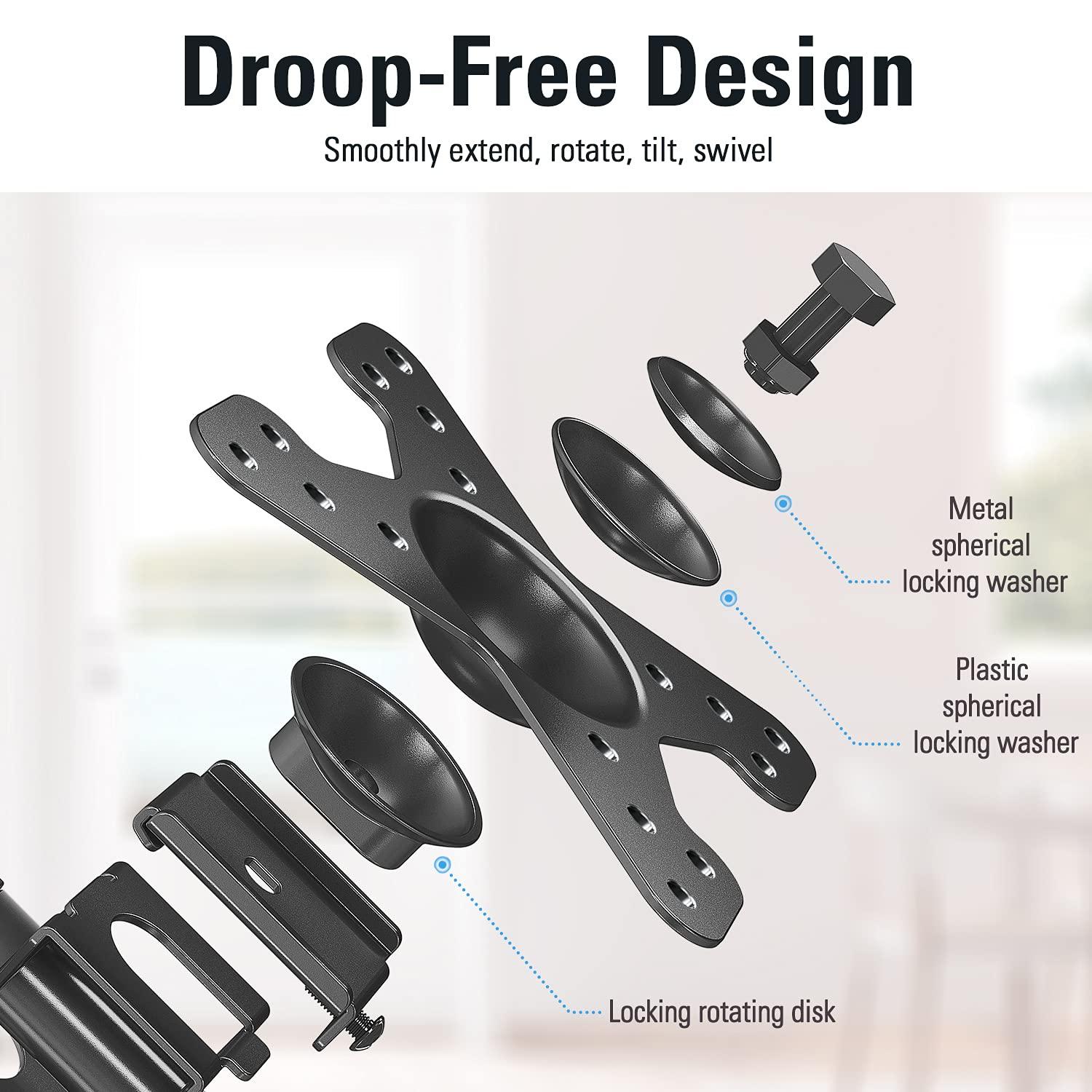 Mounting Dream Mounting Dream Monitor Wall Mount TV Bracket RV TV Mount for Most 10-26 inch TVs and Monitors, Small TV Mount with Swivel Tilt Rotation, Monitor Mount up to VESA 100x100mm and 33LBS