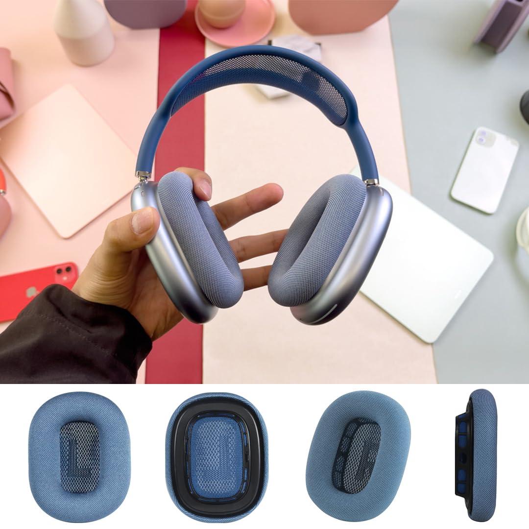 Aiivioll Ear Cushions for AirPods Max Headphones,AirPods Max EarPads,Ear Pads Covers Made of Mesh Fabric and Memory FoamSky Blue