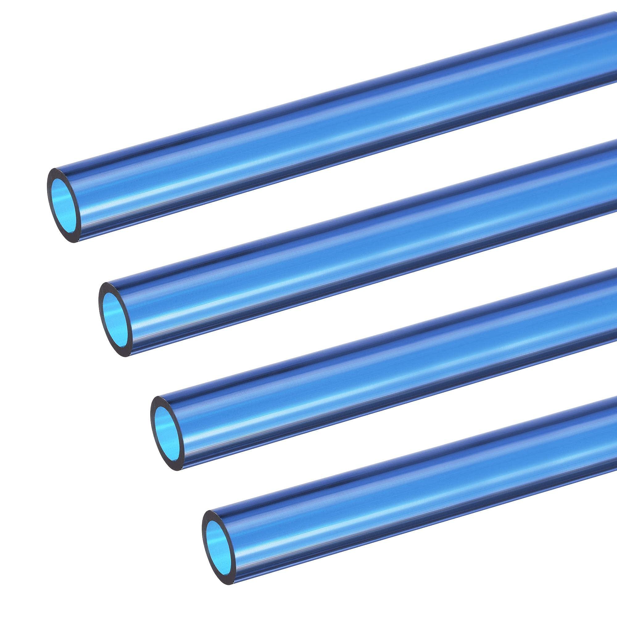 uxcell uxcell PETG Tubing Hard Tube 10mm ID, 14mm OD, 0.5m/20inch Length, Blue for PC Water-cooling System 4pcs