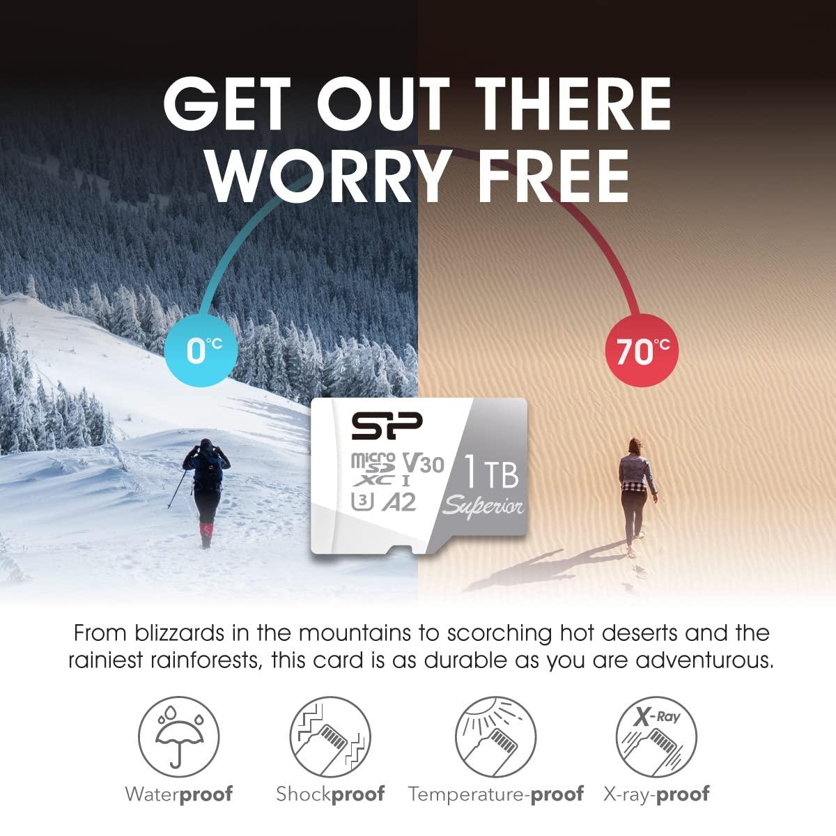 SP Silicon Power SP Silicon Power MicroSD 256GB (Nintendo Switch Operation Verified) 4K Compatible, UHS-I U3 V30 A2 Standard Ultra HD Maximum Speed 100MB/s SP256GBSTXDA2V20SP