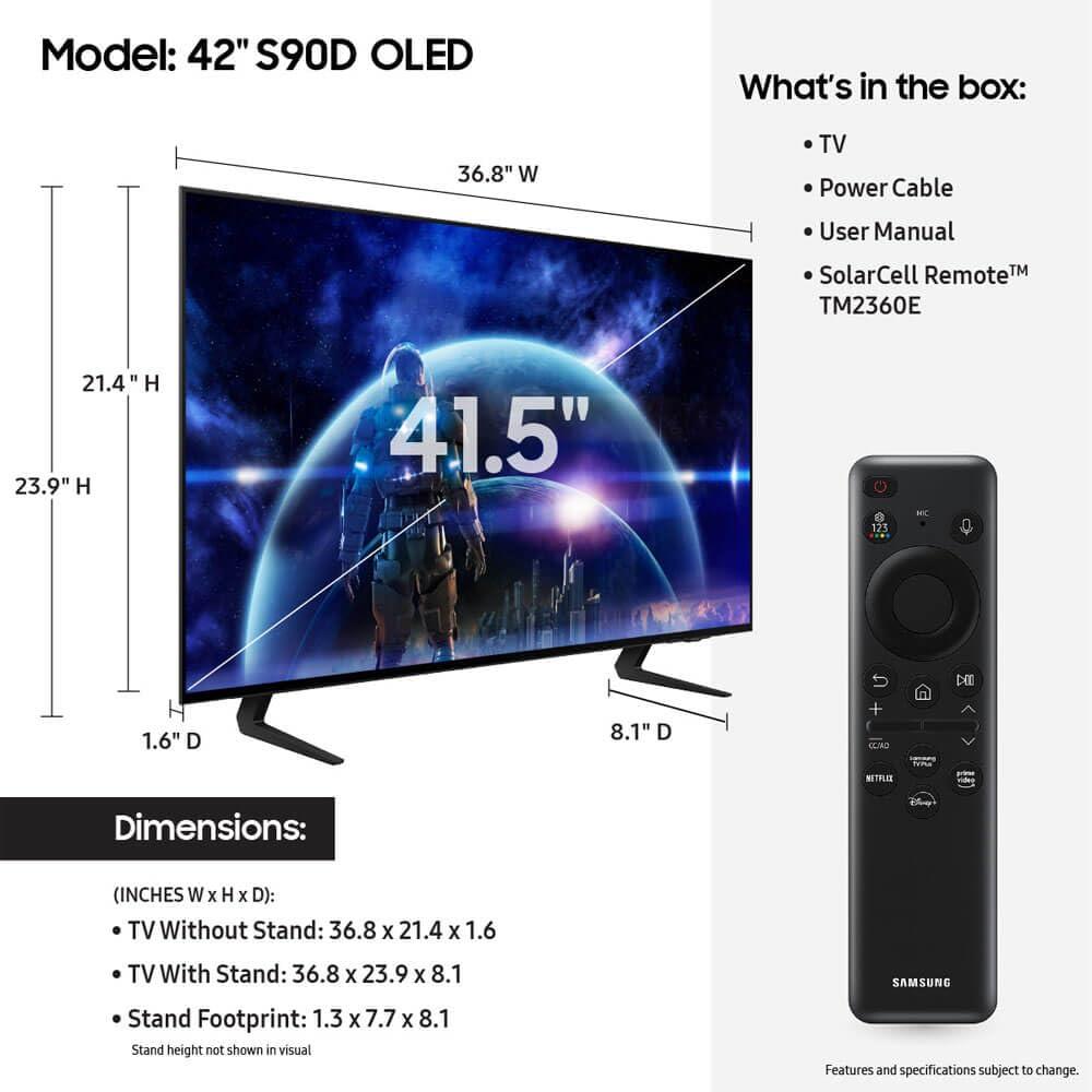 SAMSUNG SAMSUNG QN42S90D 42 inch Class S90D OLED 4K Smart TV