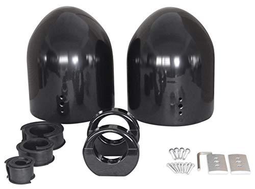 Rockville Rockville (2) 8" LED 360 Swivel Black Aluminum Tower Speakers for RZR/ATV/UTV