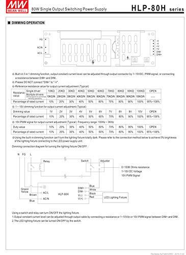 MEAN WELL MW Mean Well Original HLP-80H-48 48V 1.7A 81.6W Single Output LED Switching Power Supply