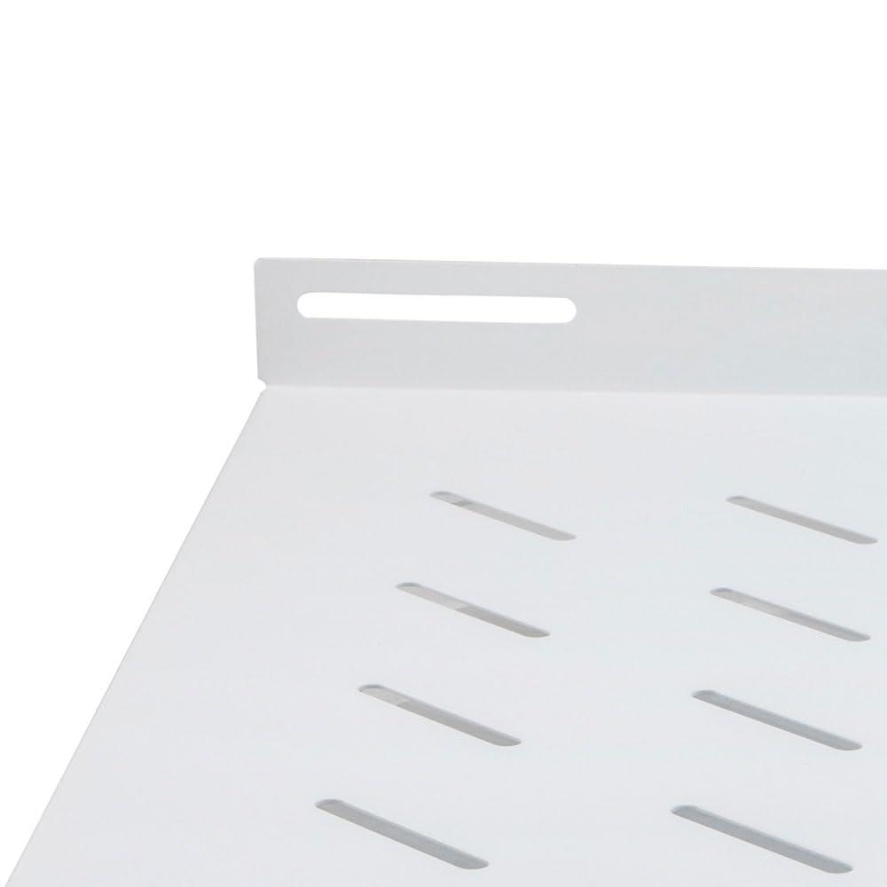 NavePoint NavePoint 1U Rack Shelf for Server Rack Network Cabinets Cabinet Rack Mount Shelf 420mm (16) Deep, White, Pre-Assembled Compatible with 19 Inch Standard Equipment