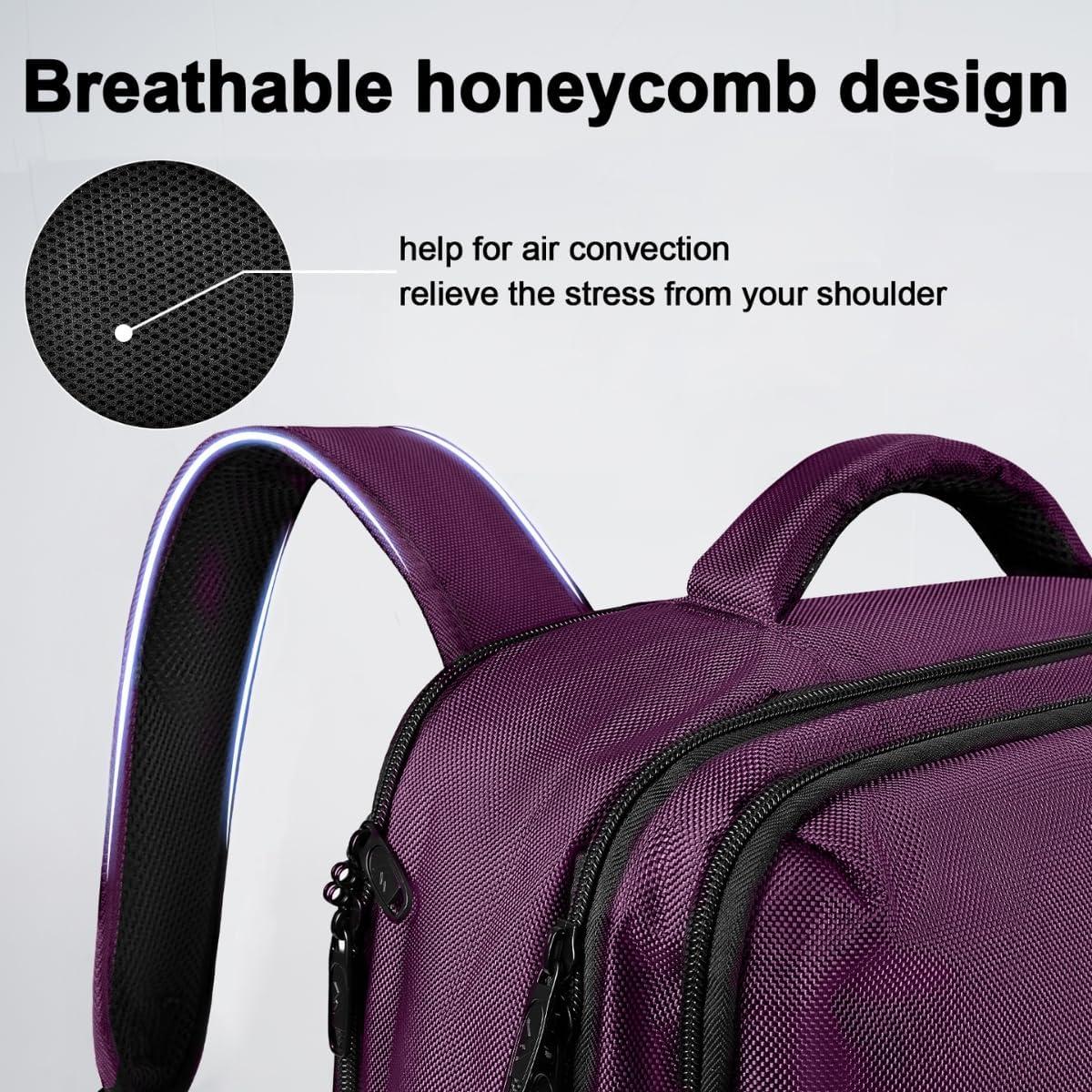 MATEIN MATEIN Travel Backpack for Women, Extra Large 40L Carry on Backpack with USB Charge Port, Water Resistant College Bag Computer Bag Gifts for Women & Men Fits 17.3 Inch Laptop, Purple