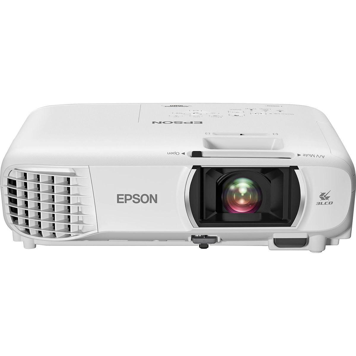 Epson Epson Home Cinema 1080 3-chip 3LCD 1080p Projector, 3400 lumens Color and White Brightness, Streaming/Gaming/Home Theater, Built-in Speaker, 16,000:1 Contrast (Renewed)