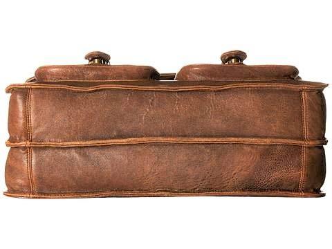 Scully Scully Aero Squadron Leather Front Flap Workbag Laptop Briefcase Brown