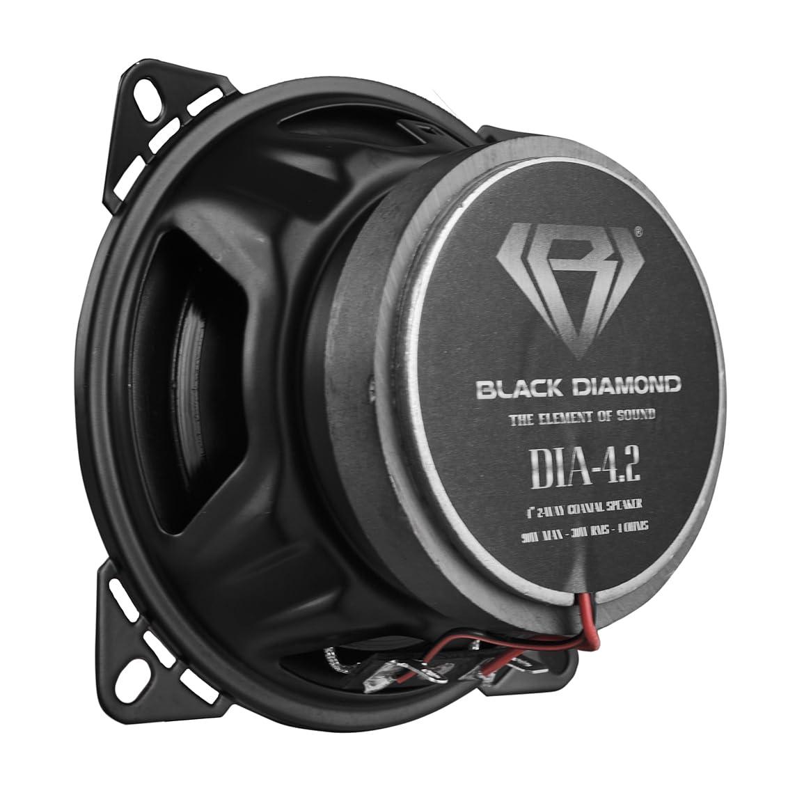 BLACK DIAMOND BLACK DIAMOND DIA-4.2 4\" Coaxial Speaker 2 Way 60 Watts 4-Ohm - Sold in Pairs