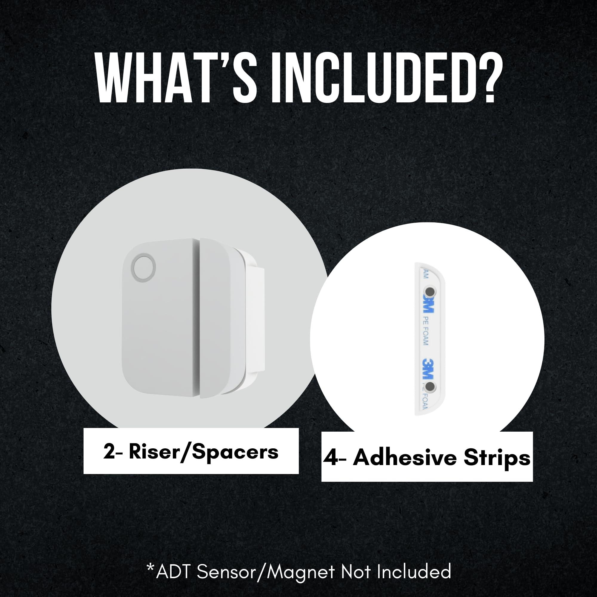 Security Sensor Spacers 2 Pack Sensor Riser for Ring Alarm Contact Sensor Entry Alarm System Self-Adhesive DIY Window & Door Security System Accessories (1-inch)