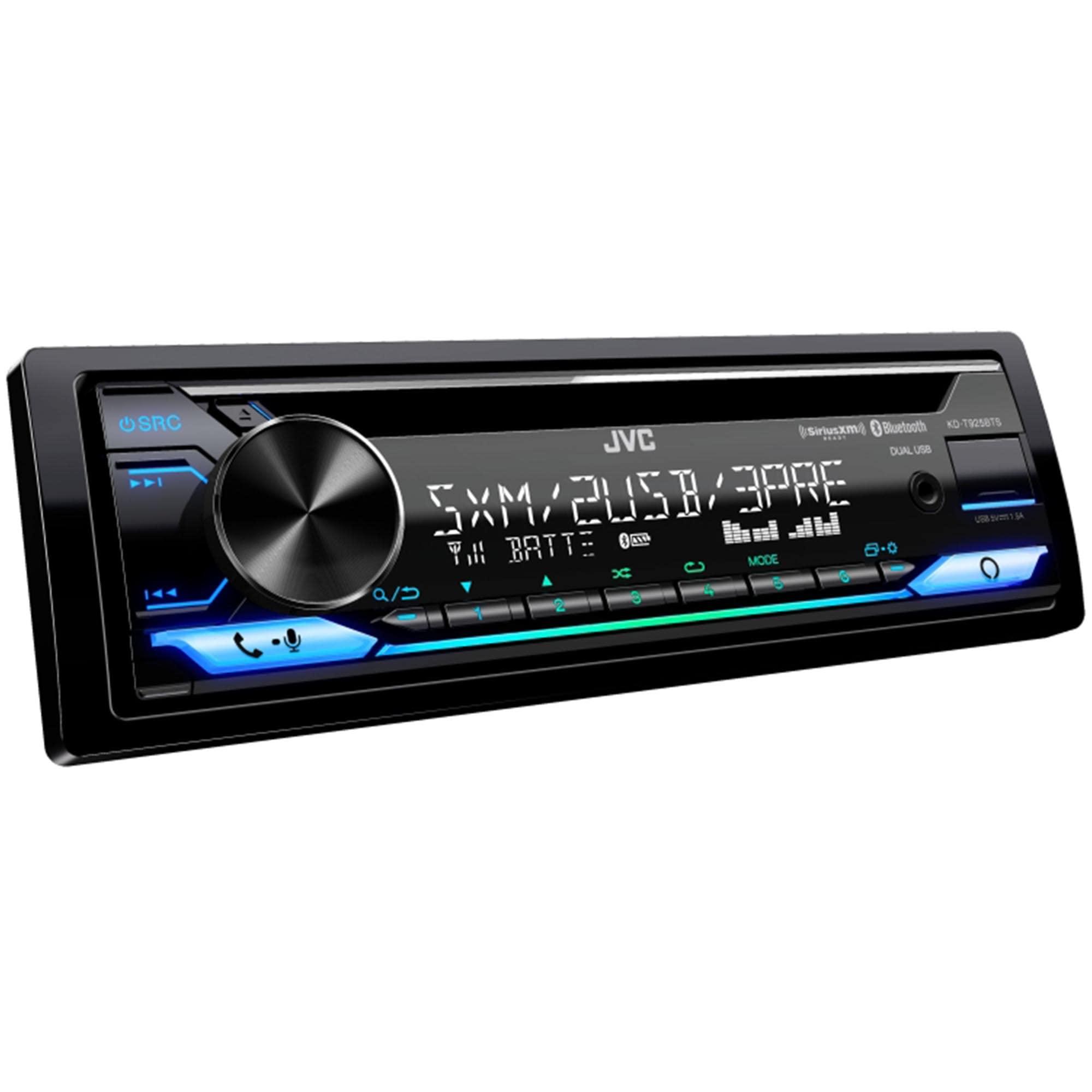 JVC JVC KD-T925BTS CD Receiver Featuring Bluetooth, Front & Rear Dual USB, Sirius XM, Amazon Alexa, 13-Band EQ, Variable-Color Illumination, with PAC SWI-RC Steering Wheel Interface