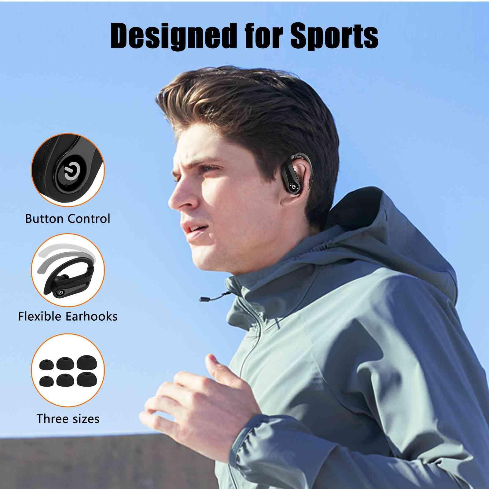UrbanX Wireless Earbuds for Xiaomi Poco M3 with Immersive Sound True 5.0 Bluetooth Over The Ear Sport Headphones with a Charging Case - Stereo Calls Touch Control IPX7 Sweatproof Deep Bass