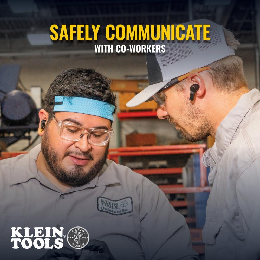 Klein Tools Klein Tools AESEB1S SMART SENSE True Wireless Safety Earbuds with Bluetooth and Situational Awareness, 26dB Hearing Protection, 30-Hr Runtime