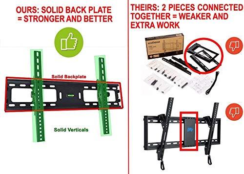 Impact Mounts Impact Mounts Extra Large LED Flat Tilt TV Wall Mount Bracket 55 57 60 62 65 70 75 80 82 83 85 90 100 110 120 Solid Piece Wall Plate and Verticals. Lockable with A Padlock for Extra Security