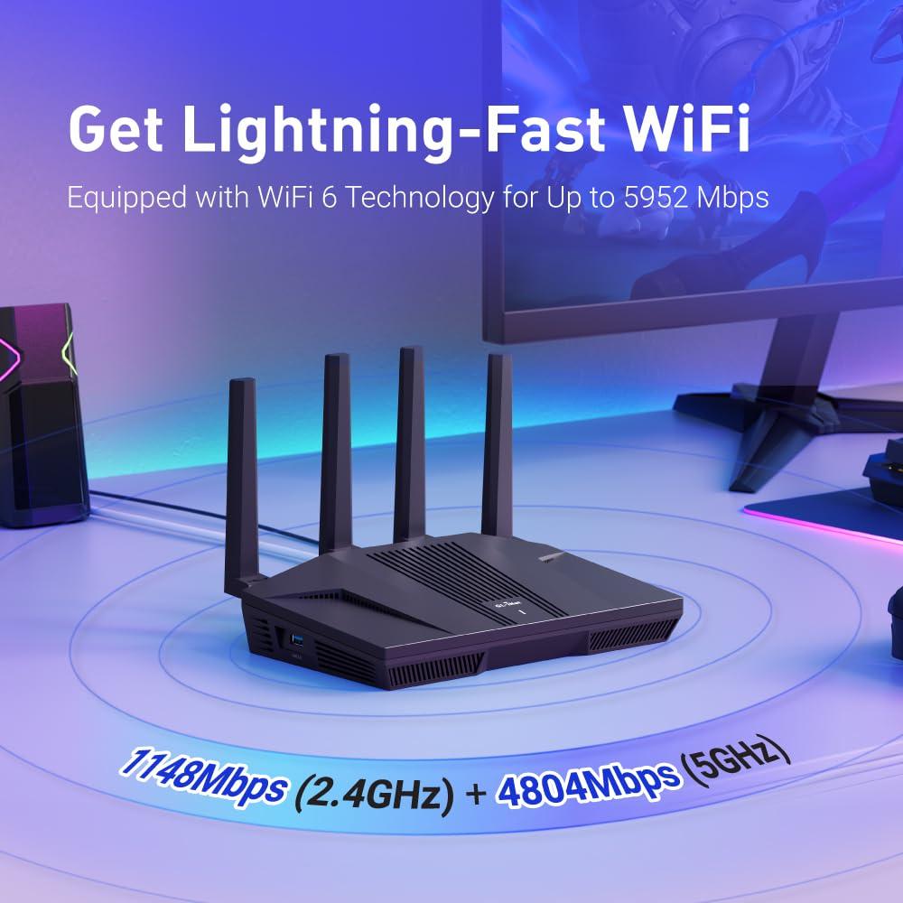GL.iNet GL.iNet GL-MT3000 (Beryl AX) Pocket-Sized Wi-Fi 6 Wireless Travel Gigabit Router & GL.iNet GL-MT6000 (Flint 2) WiFi 6 Router