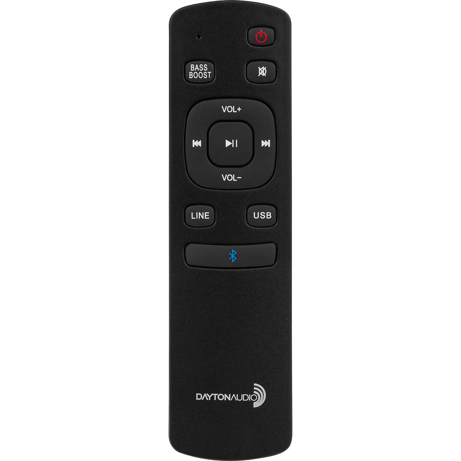 Dayton Audio Dayton Audio M4 Powered Desktop Speakers with Bluetooth and USB DAC | Remote Included | 150W Peak Power | Pair (Black, 4in)