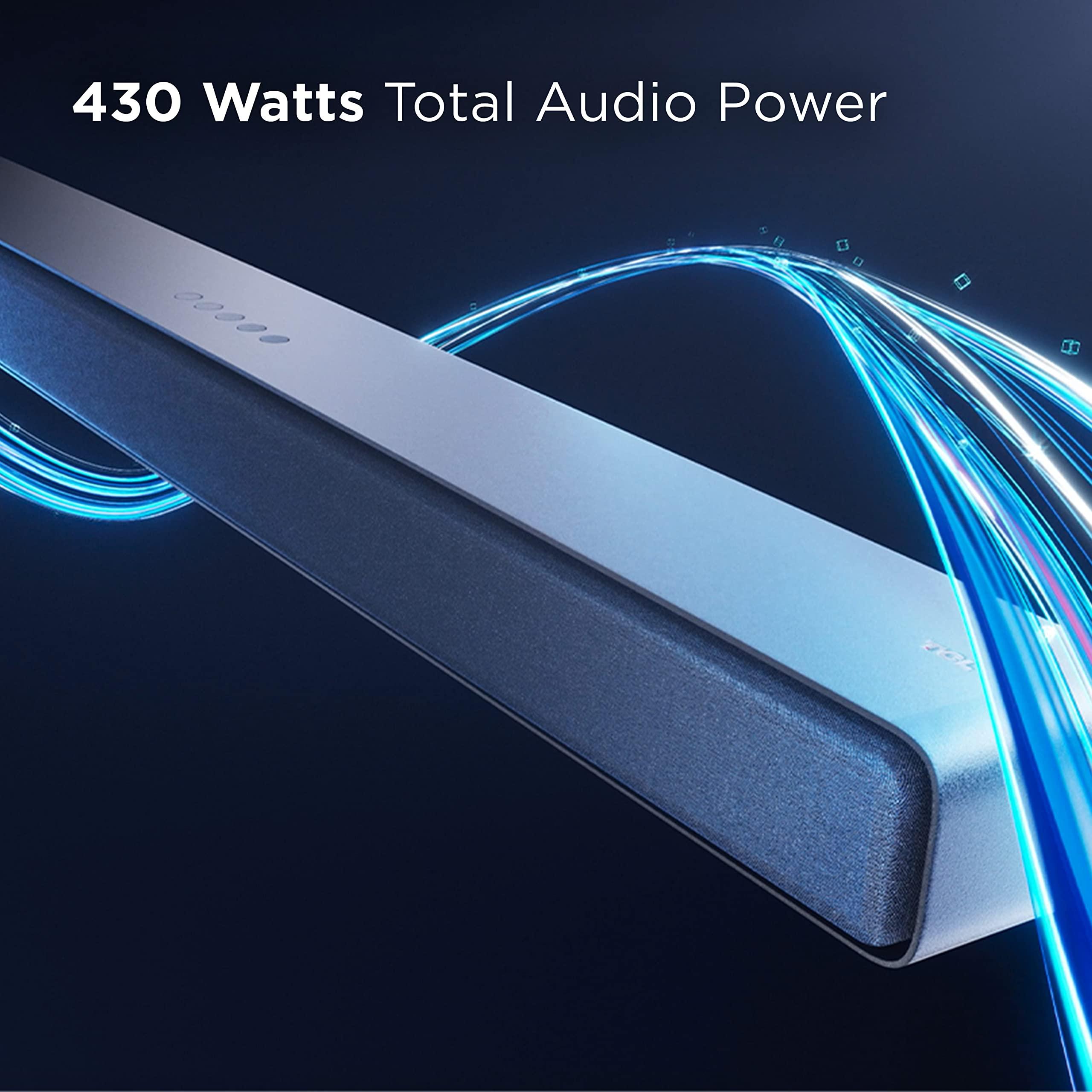 TCL TCL 5.1ch Sound Bar with Wireless Subwoofer (Q6510, 2023 - Model), Dolby Audio, DTS Virtual:X, 430W, Built-in Center Channel Speaker, 2 Rear Surround Sound Speakers, Wall Mount/HDMI Cable Included