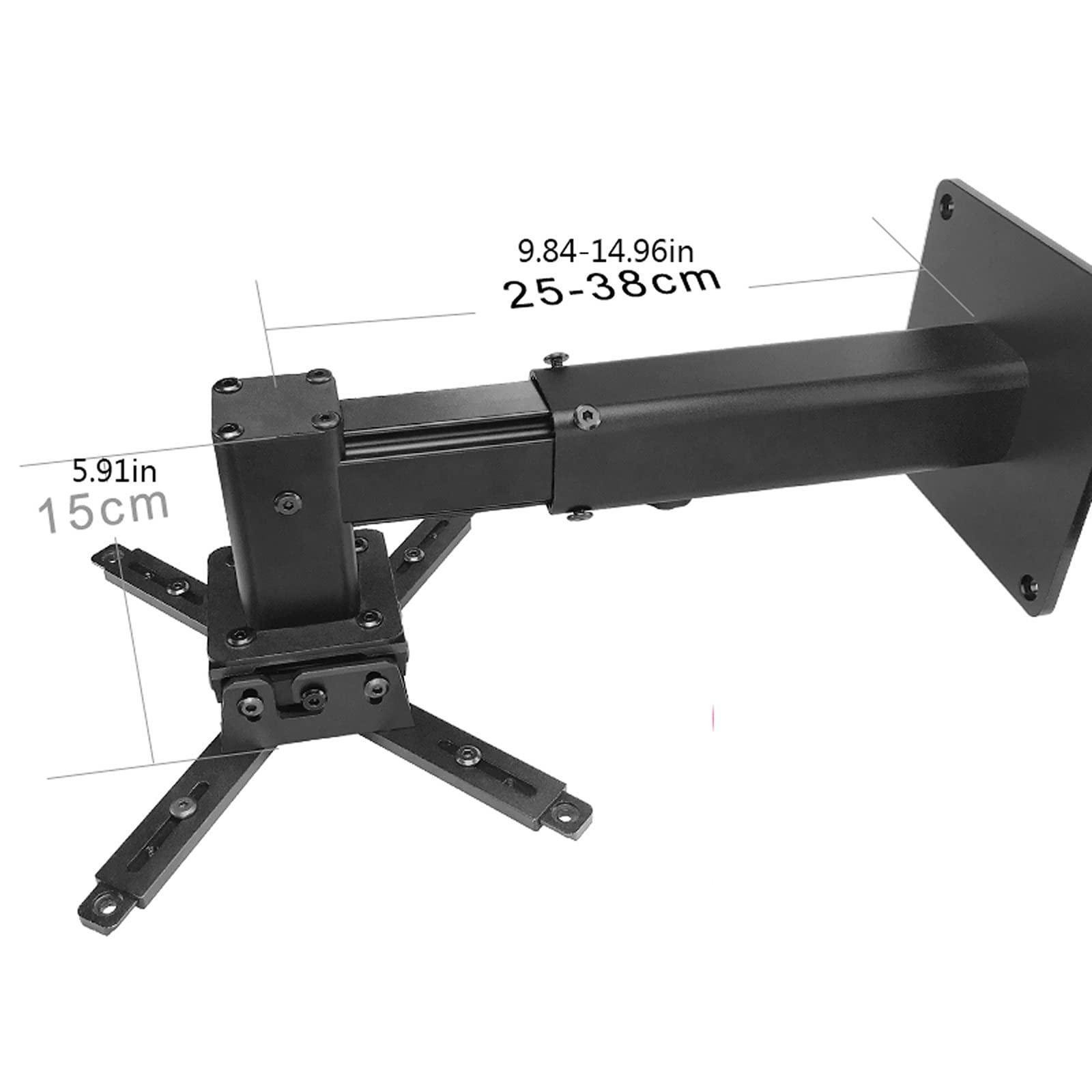 DYPASA DYPASA Projector Mount Projector Mount Stand Projector Ceiling Mount or Wall Mount Bracket Holder Length 9.84 to 14.96in/25 to 38cm Load 44lbs Ceiling Mount with Tray