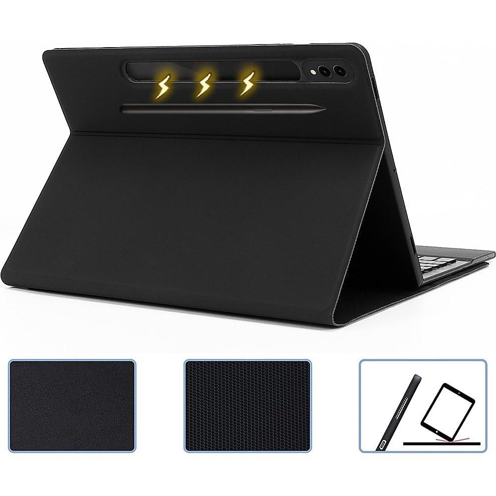 ZERODAMAGE SAHARA CASE Sahara - Navigate Series Case with TrackPad for Galaxy Tab S10+, Tab S9+, and Tab S9 FE+, Black (TB00335)