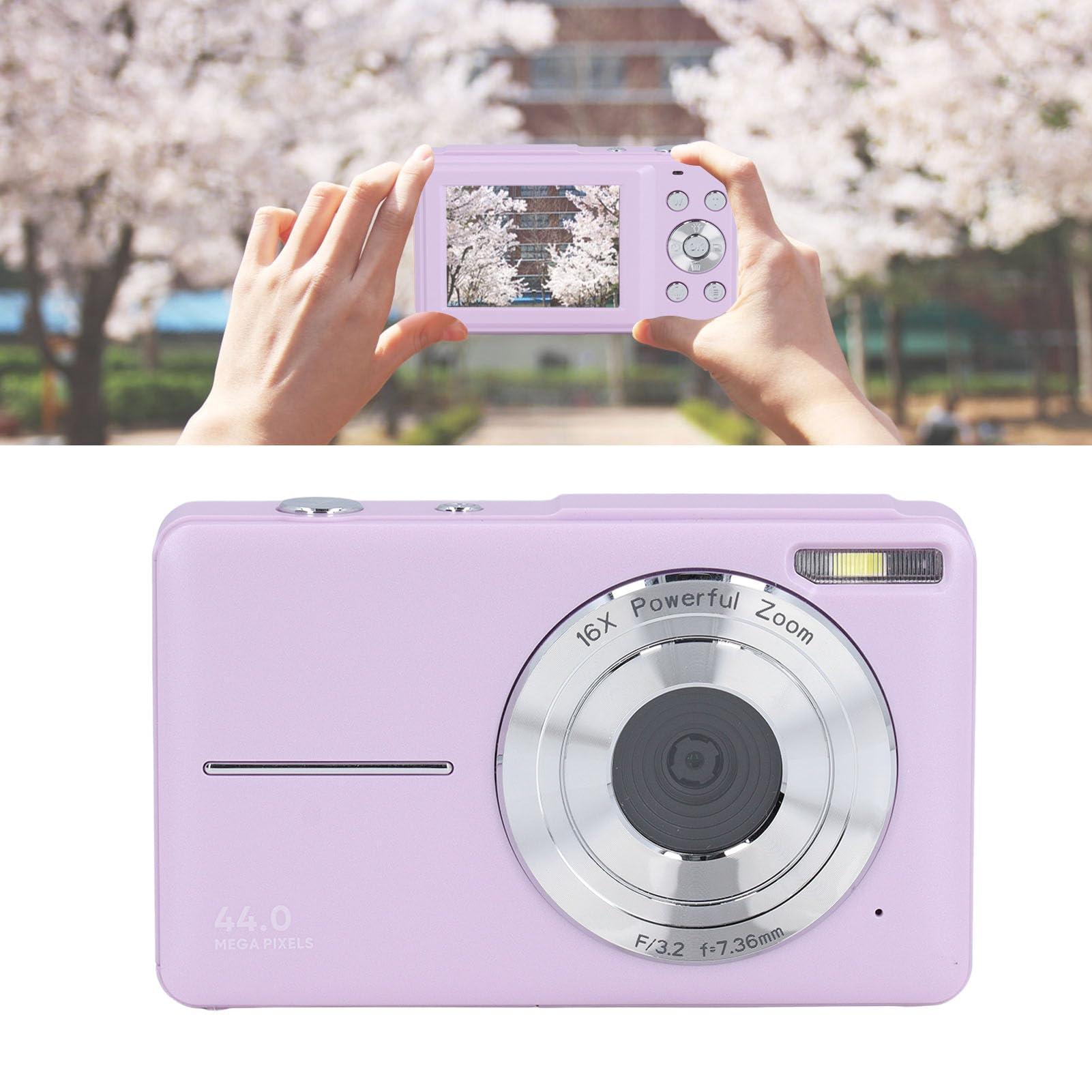 Sanpyl Digital Camera, FHD 1080P 44MP Autofocus Vlogging Camera with 2.5in IPS HD Screen, 16X Digital Zoom, Anti Shake Compact Small Vedio Camera for Boys Girls Kids ()