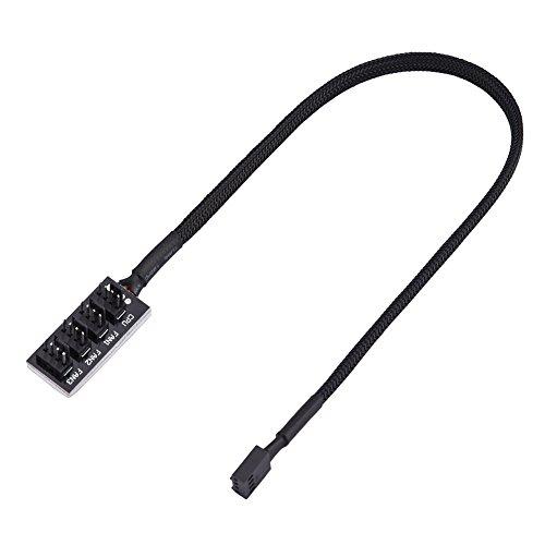 CUYT Fan Connector, 4-Pin Splitter Cable, for CPU Fan Modular Power Supply for Case Fan