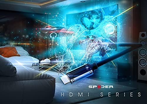 Spider Spider HDMI 2.0 Cable 4K, 6ft E-Series, Ultra HD, Gold Connector, Audio Return(ARC), 4K@60Hz, 3D, 1080P, Ethernet.
