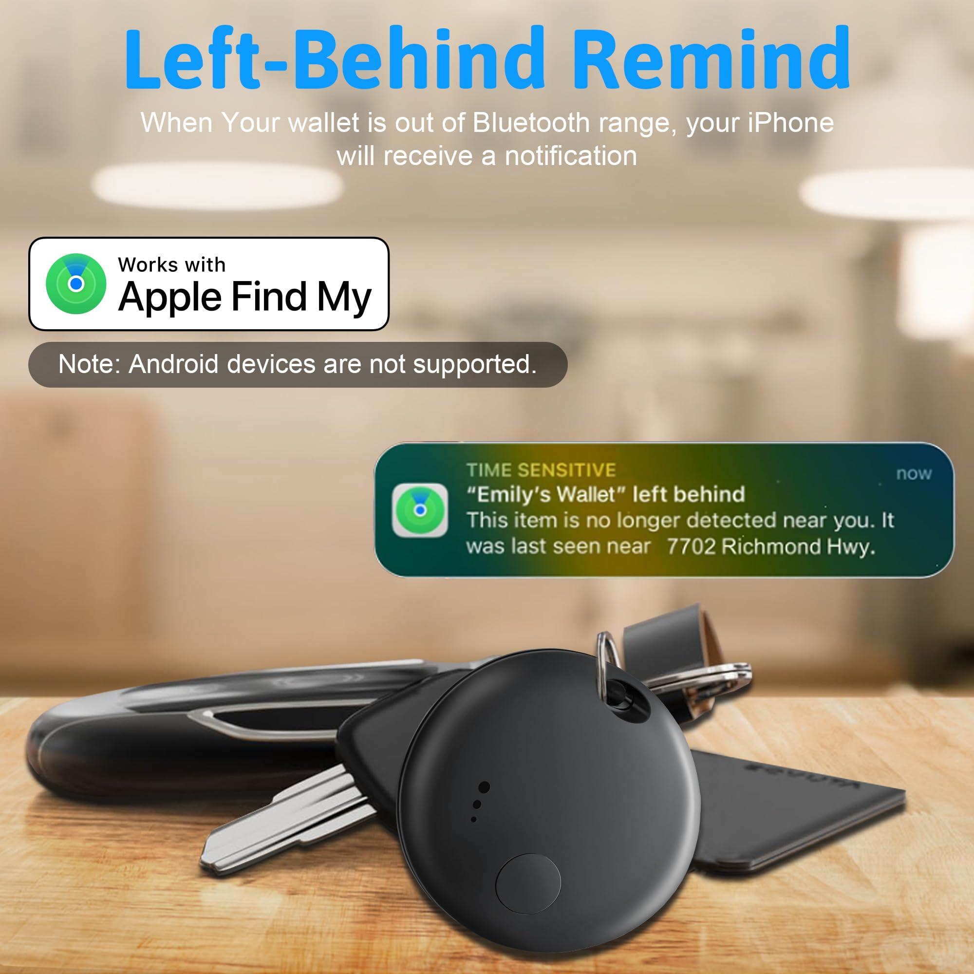 Fortunepro Tracker Tag 4 Packs Bluetooth Tracker, Smart Tag Locator Tracking Device, Keys Finder and Item Locator,Air Tracker Item Finders with Apple Find My(IOS Only)Track your Keys,Wallet,Luggage,Pets and Bag
