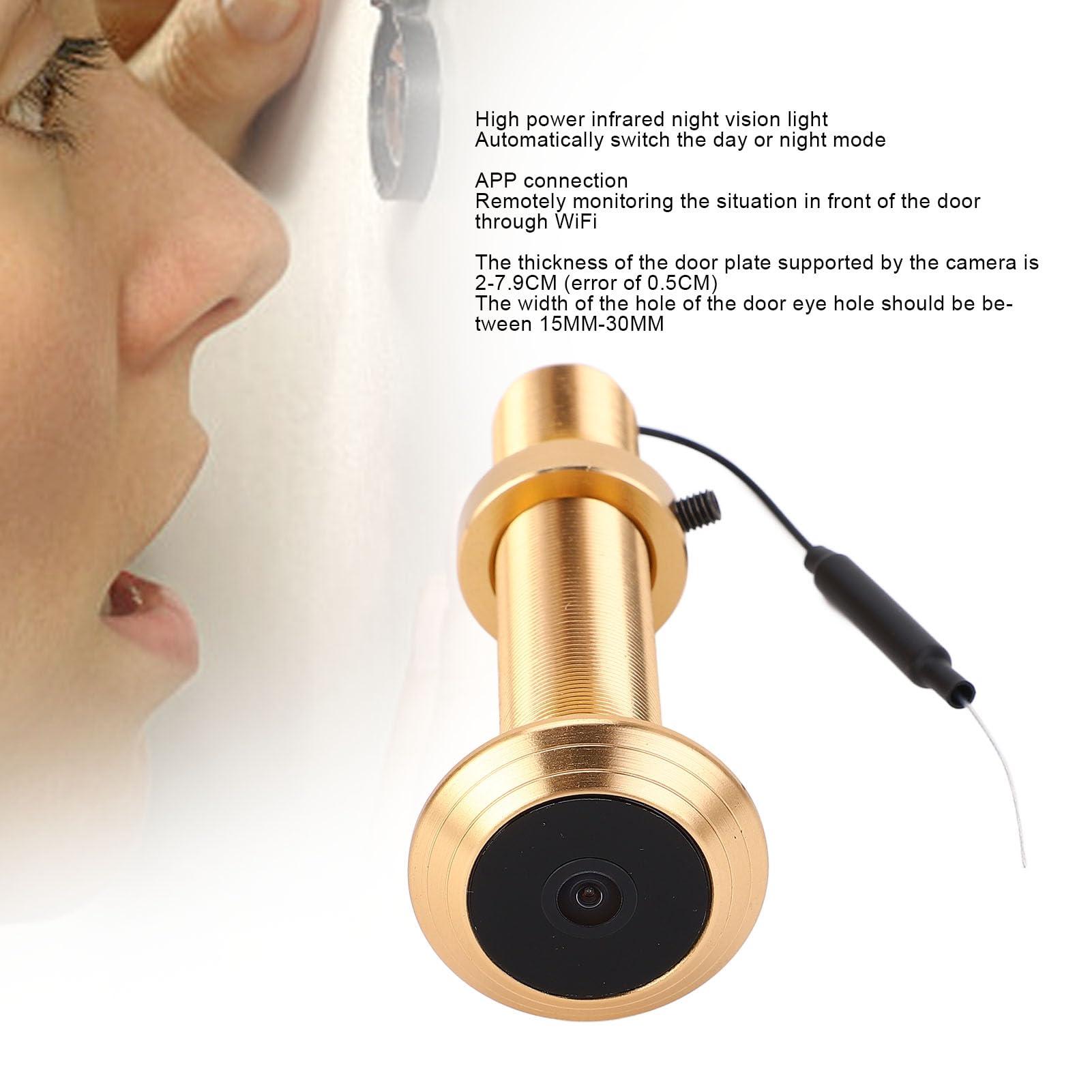 GOWENIC Smart Door Peephole Camera, 1080P HD Door Eye Hole Camera Night Movement Detection Connection, 220 Wide Angle, for Home Security (32GB)