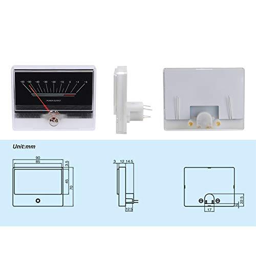 Shanrya VU Audio Meter, Stable Performance Mini VU Meter Audio Power Amplifiers Long Service Life with Blue Words Backlight for DIY Home Audio, Car Audio Transform