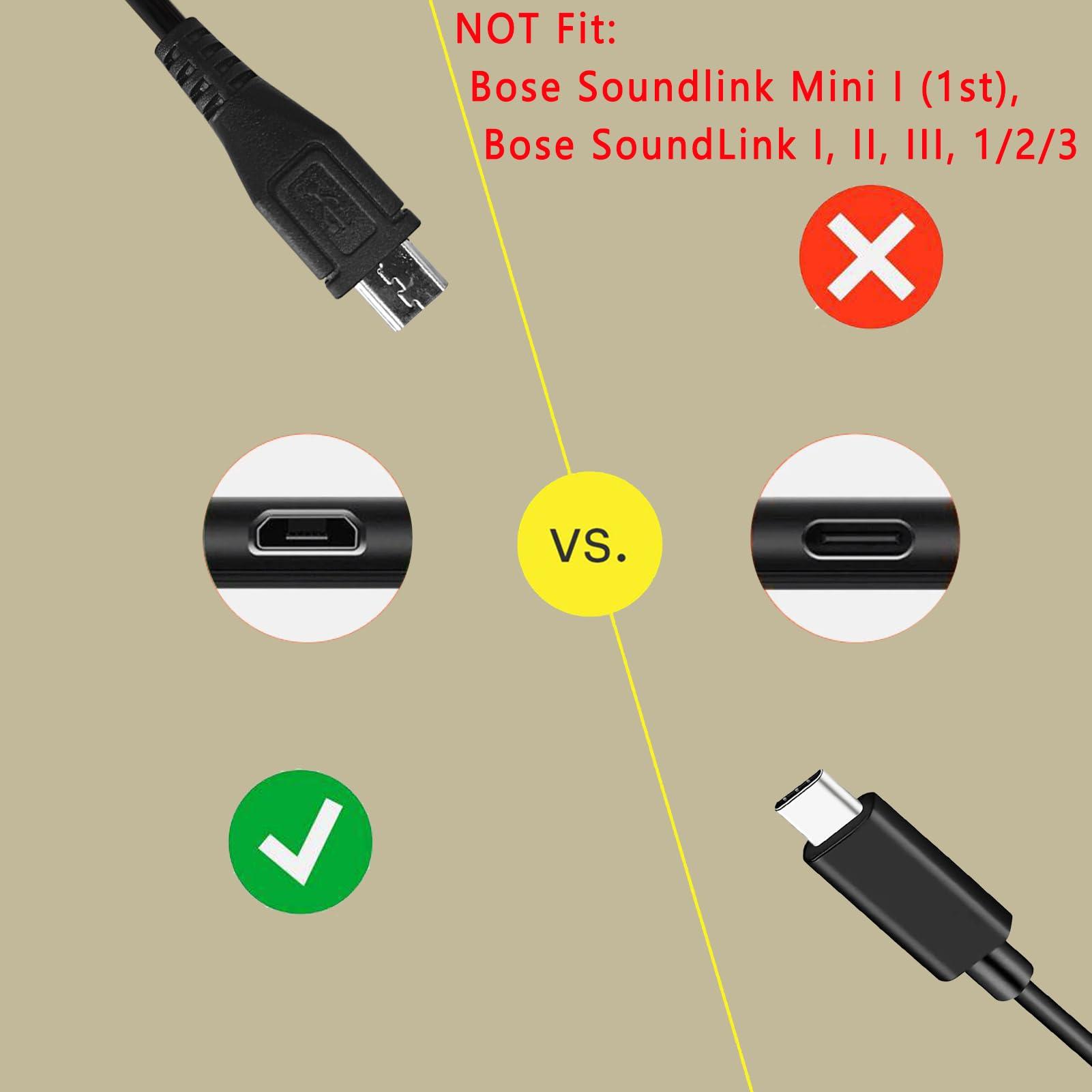 SEEHOM Charger Replacement for Bose SoundLink Color Speaker I II III, SoundLink Mini II, Revolve, Revolve Plus Bluetooth Speaker Micro USB Charging Cord Power Supply