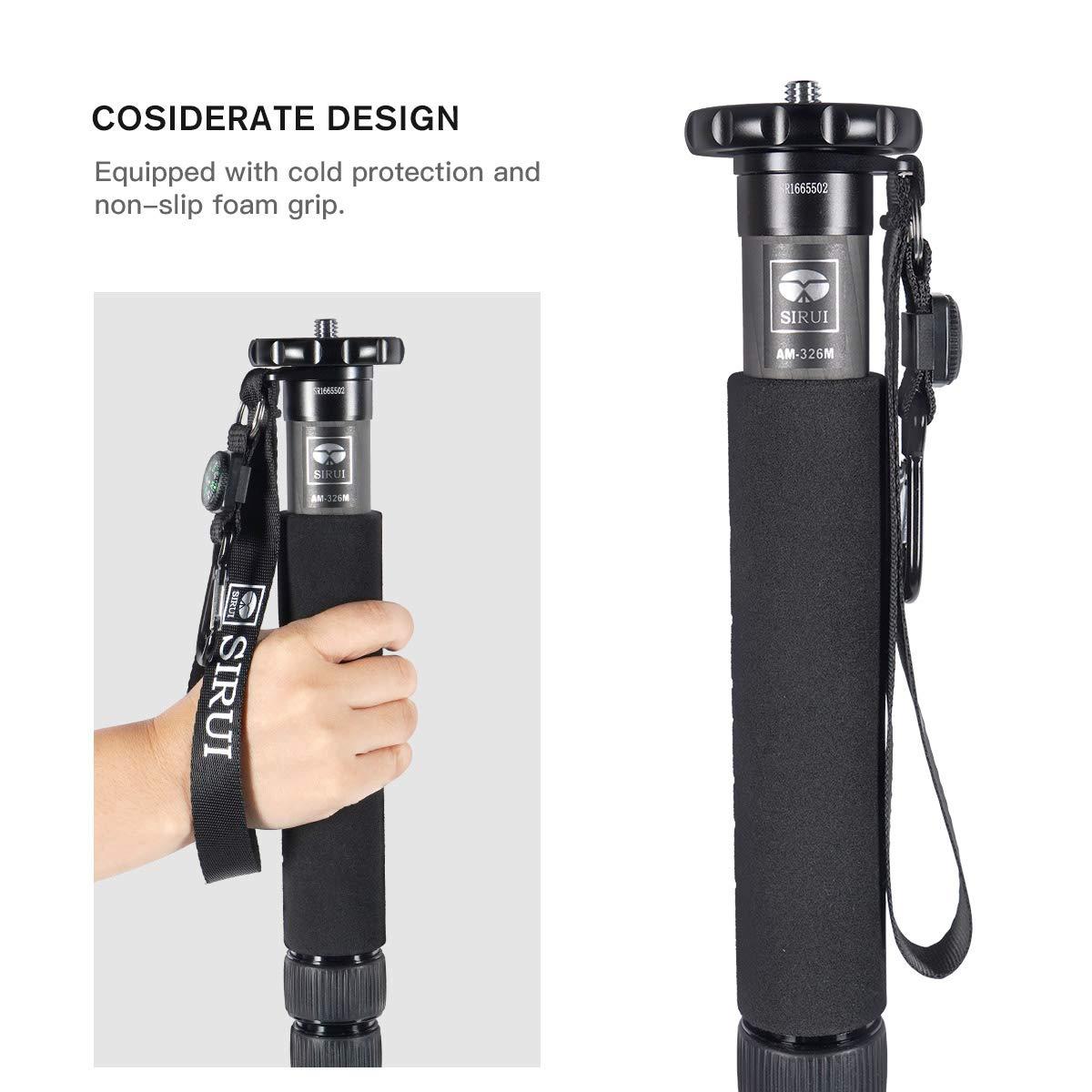 Sirui SIRUI Camera Monopod AM-326M 6 Section Carbon Fiber Portable Compact Lightweight Travel Monopod