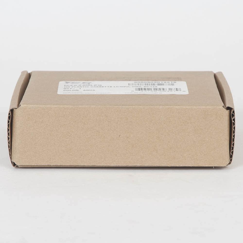 ICC ICC Plug and Play LC-MPO Fiber Optic Cassette with Aqua Multimode Adapters and 24 10G OM3 Fibers