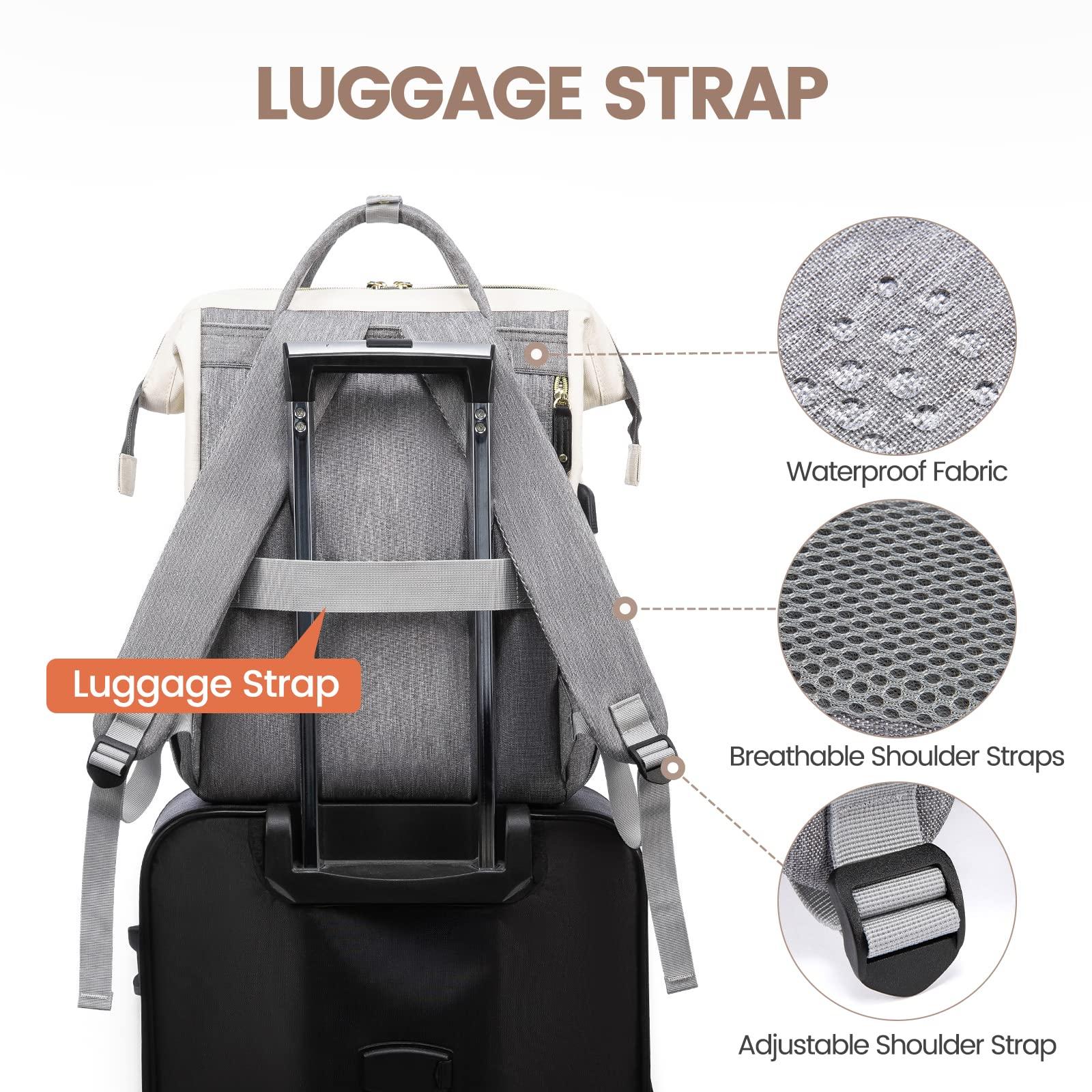 LOVEVOOK LOVEVOOK Laptop Backpack for Women, 15.6 Inch Work Business Backpacks Purse With Large Capacity, Waterproof Nurse Bag College Bookbag for School, Waterproof Casual Daypack for Travel