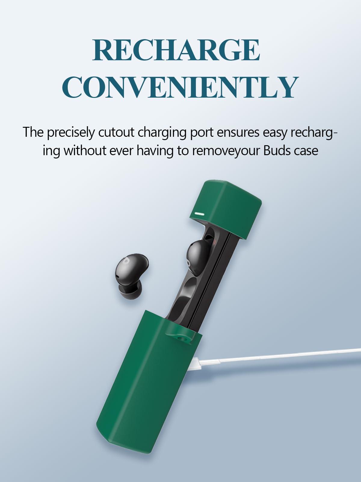 WUNIAK Case for Soundcore by Anker A30i Noise Cancelling Earbuds, Soft Silicone Protective Portable Scratch Shock Resistant Compatible with Shell with Cleaner Kit & Carabiner & LanyardGreen.